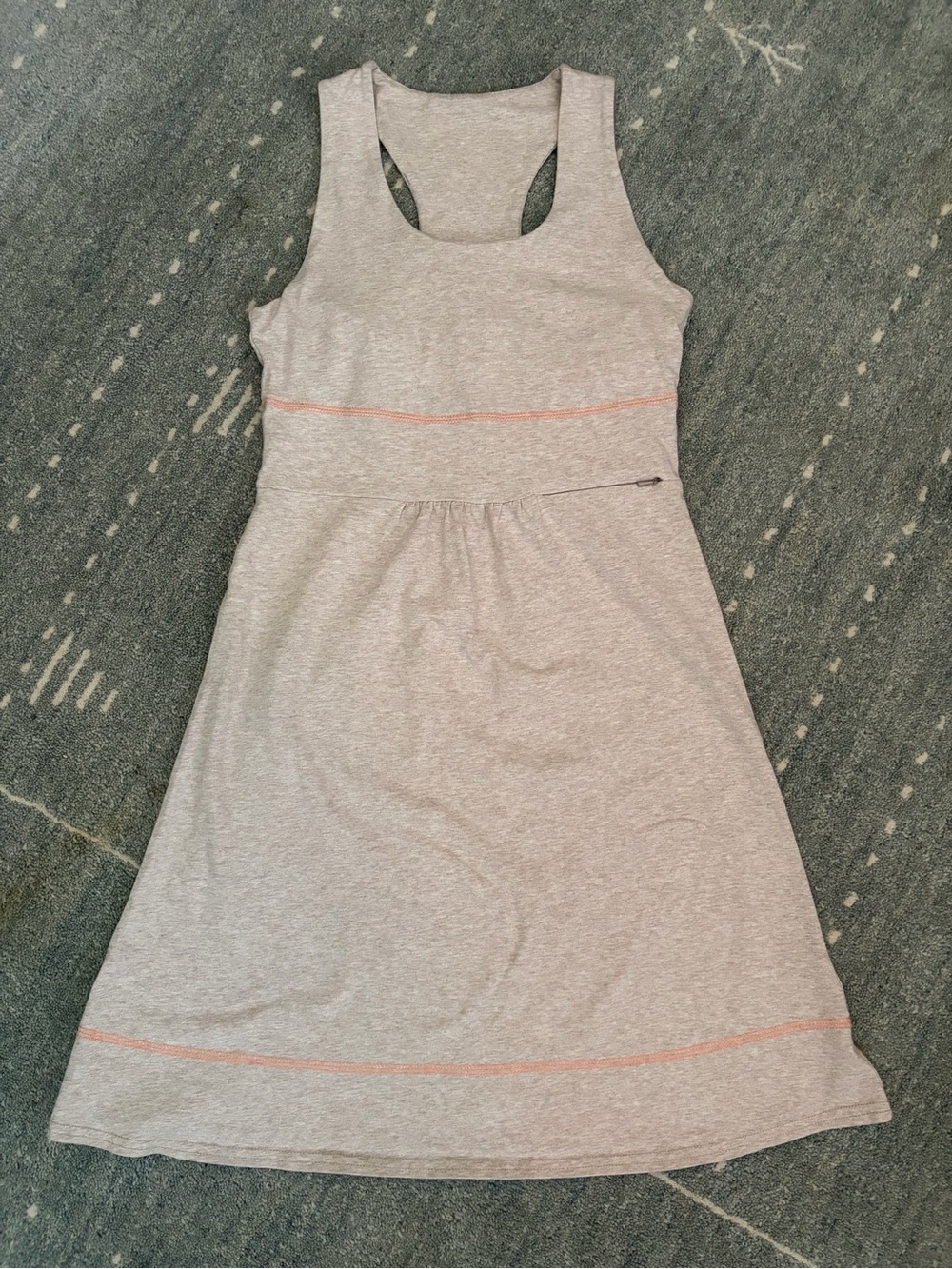 LUCY NWOT Heathered Oatmeal w/ Orange Accents Athletic Tennis Dress